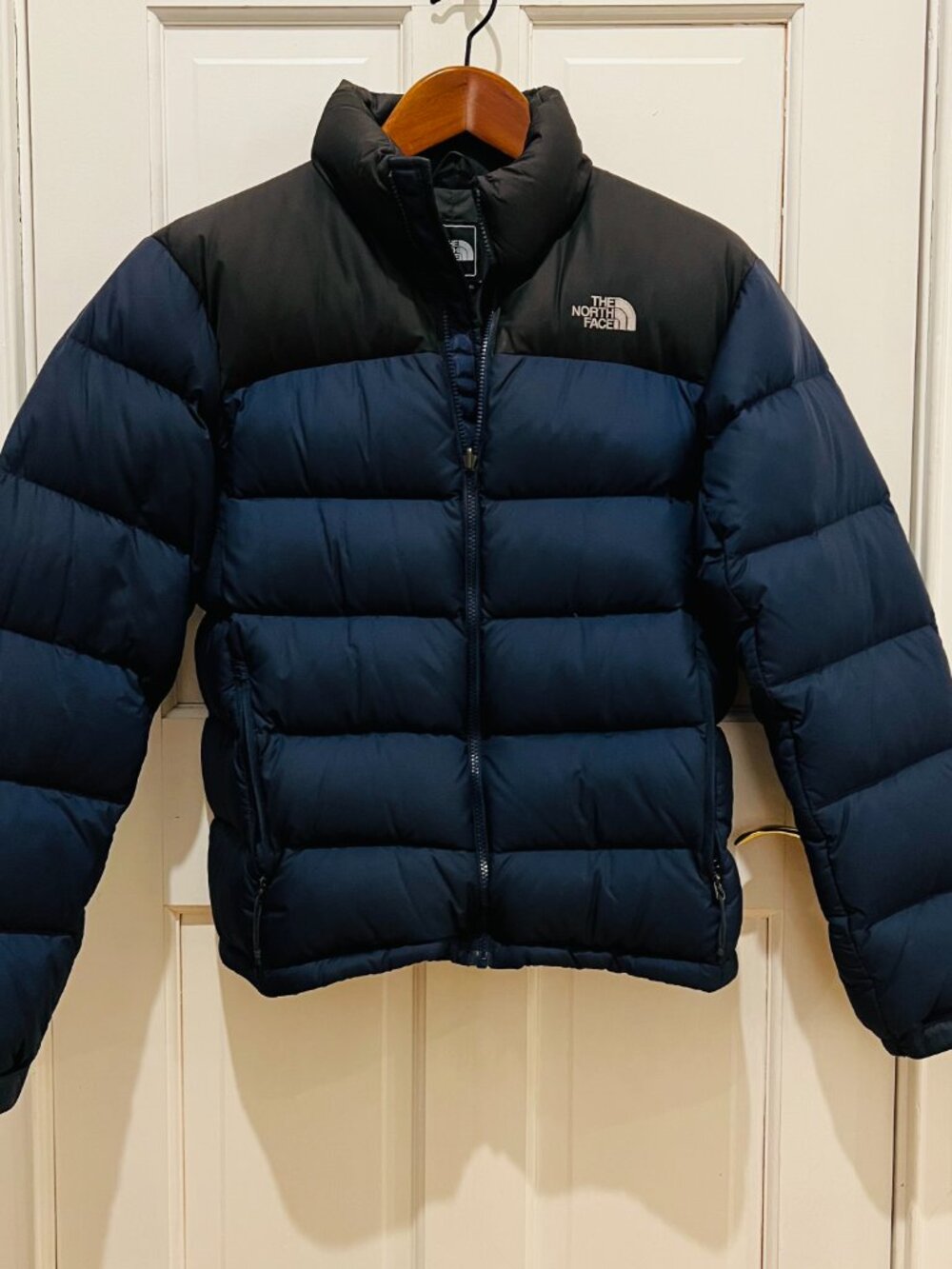 The North Face Small Mens Retro Nuptse 700 Down Winter Puffer Jacket Black Coat - Picture 3 of 16